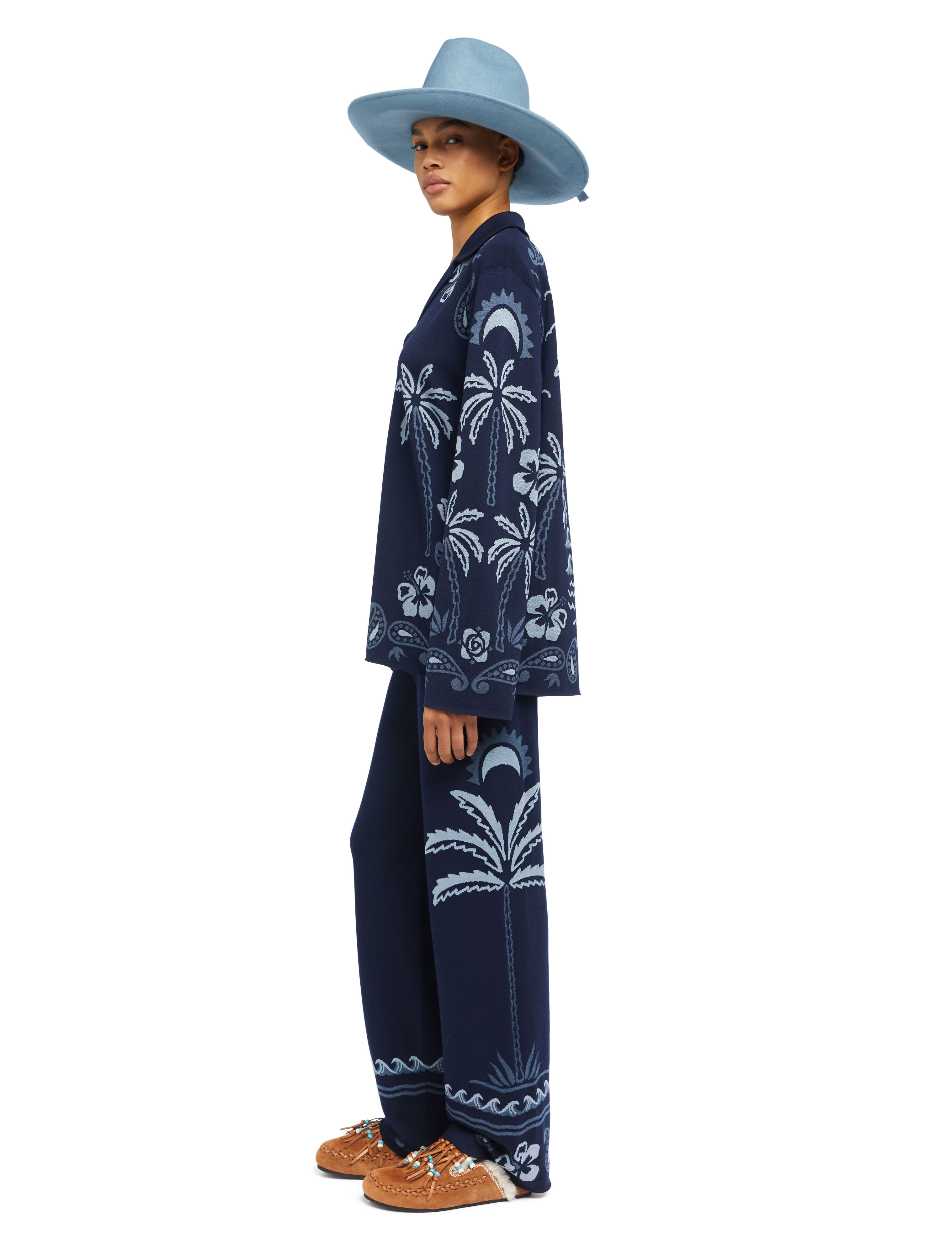 Alanui Glimpse Of Eden Pants Midnight-Denim LWHG016E25KNI002