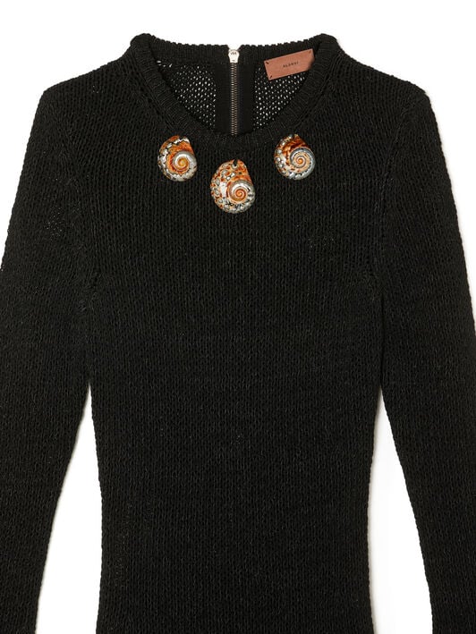 Alanui Island Memories Dress Black LWHI05FR26KNI001