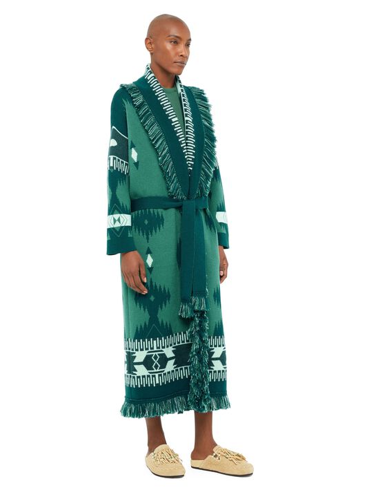 Alanui Icon Jacquard Coat Dollaro-Grotto LWHQ003E24KNI002