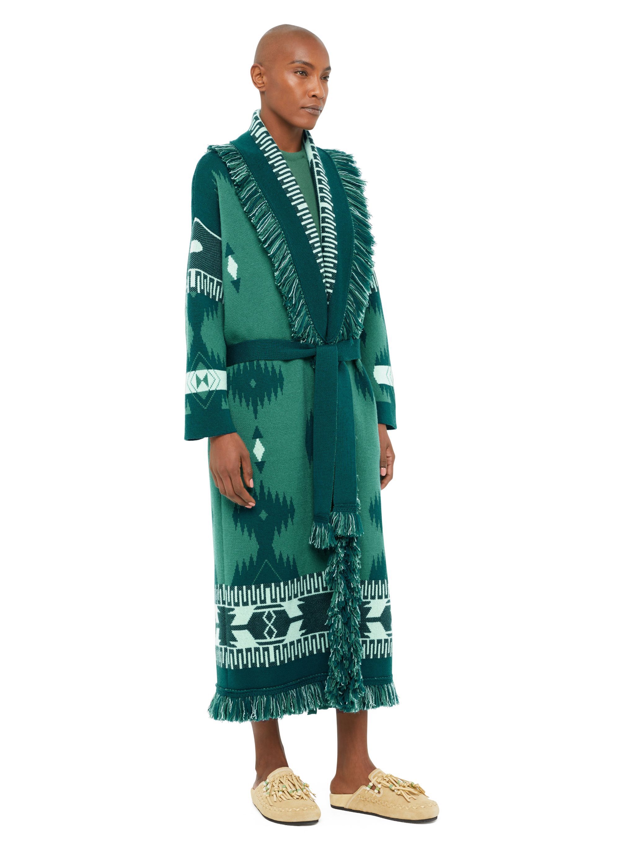 Alanui Icon Jacquard Coat Dollaro-Grotto LWHQ003E24KNI002