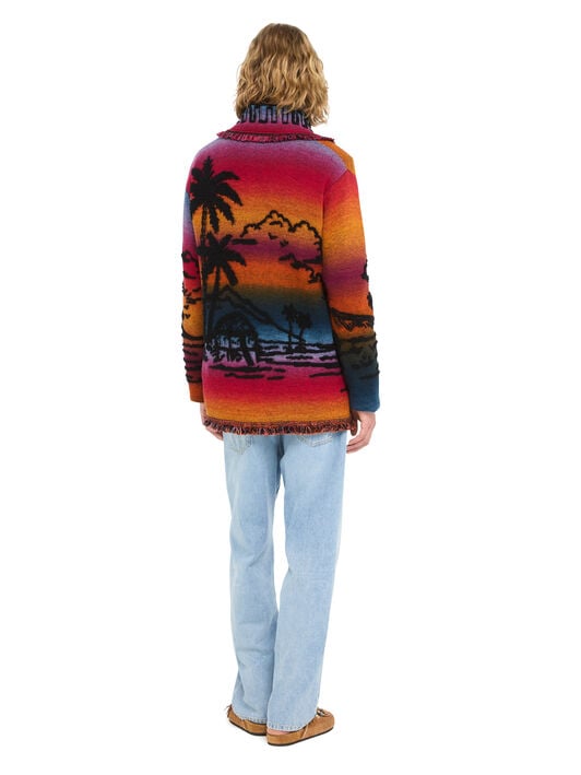 Alanui Sunset Stories Cardigan Black-Multicolor LMHB039R26KNI002 Alanui Sunset Stories Cardigan Black-Multicolor LMHB039R26KNI002