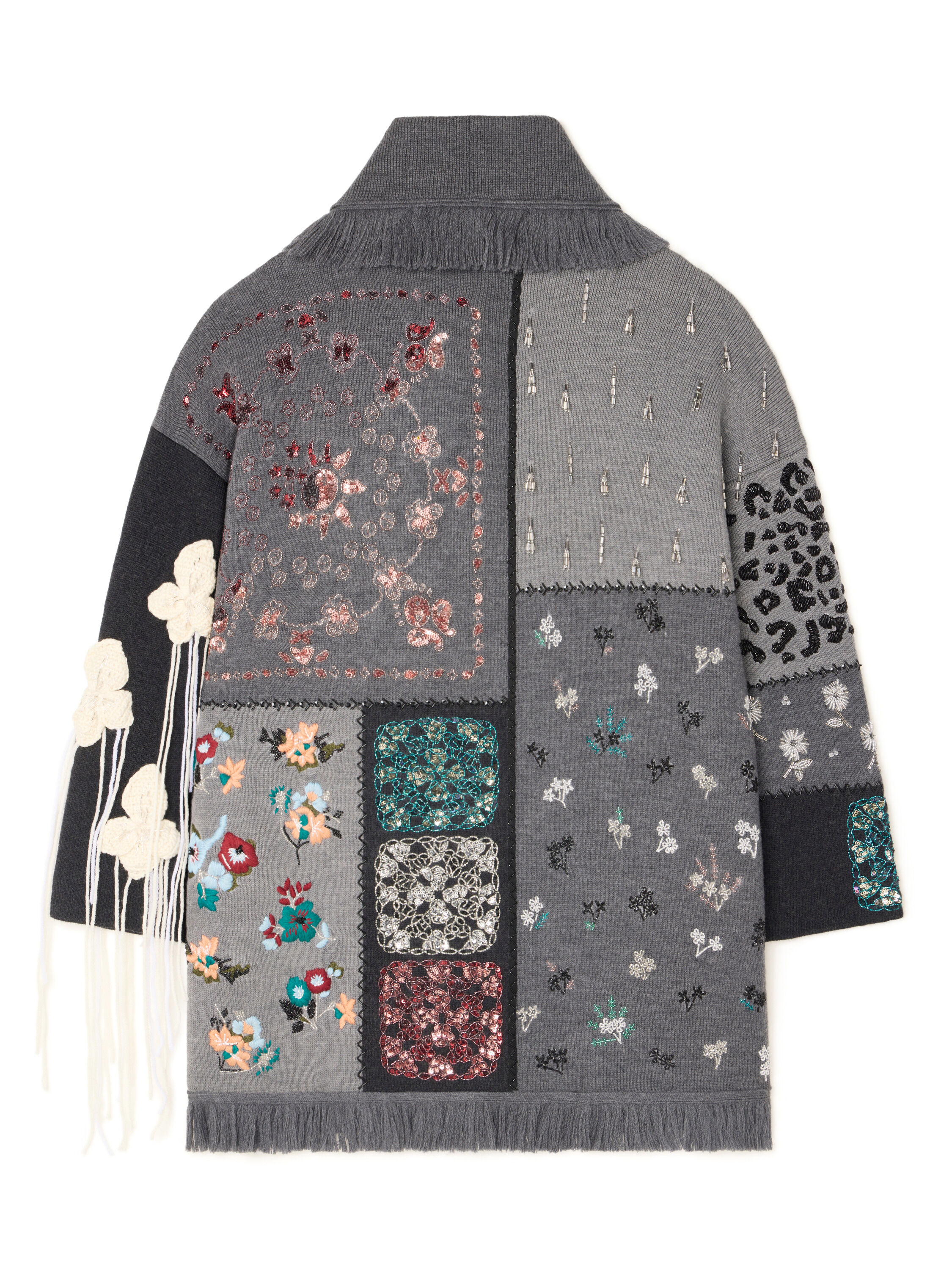 Alanui Midnight In Manhattan Cardigan Charcoal LWHB064E25KNI007