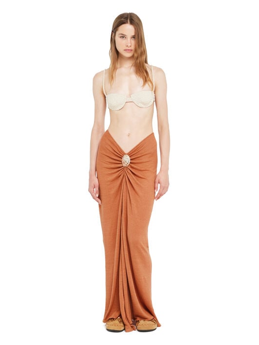 Alanui Mermaid Inside Skirt Red Earth LWHL032R26KNI001 Alanui Mermaid Inside Skirt Red Earth LWHL032R26KNI001