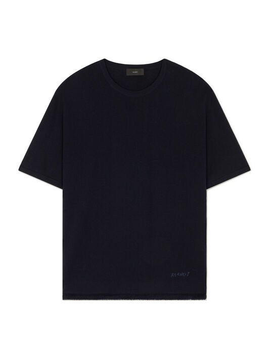Alanui Knit T-Shirt Dark Blue LMHW002E25KNI001 Alanui Knit T-Shirt Dark Blue LMHW002E25KNI001