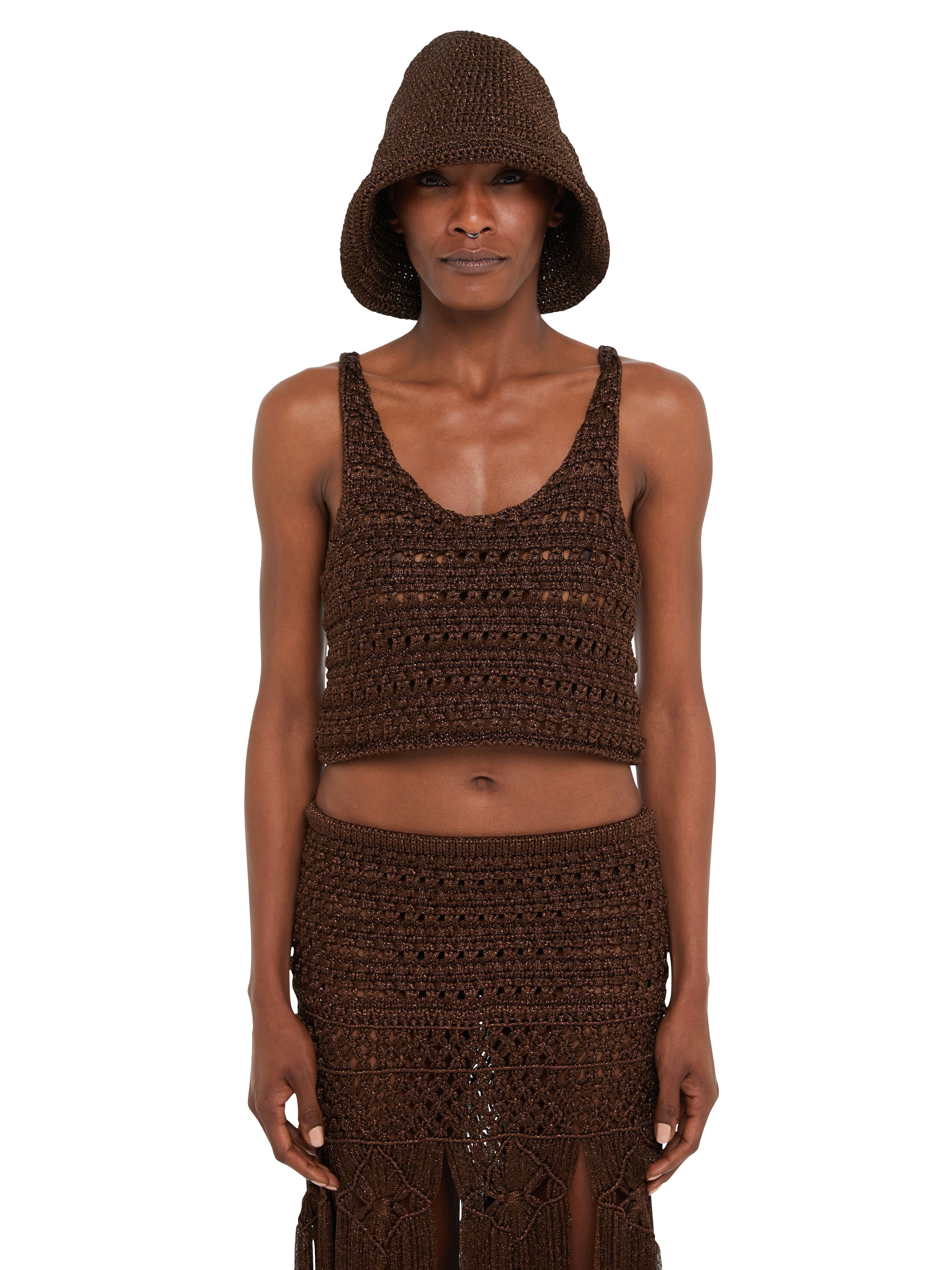 Alanui Ray Of Light Bucket Hat Coffee LWLA023R25KNI001