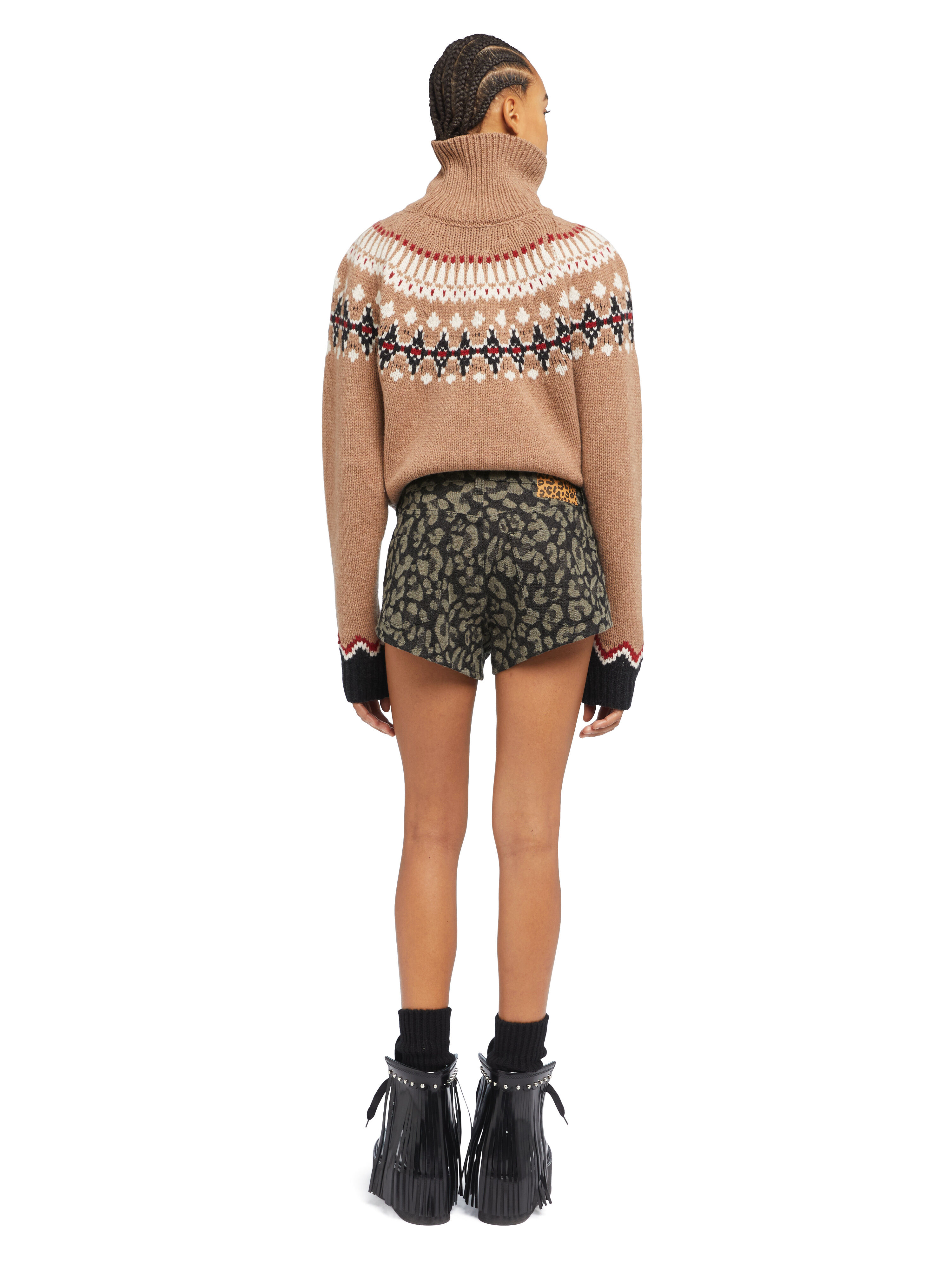 Alanui Seattle Jungle Denim Shorts Ardesia-Dark Dust LWYC009E25DEN001