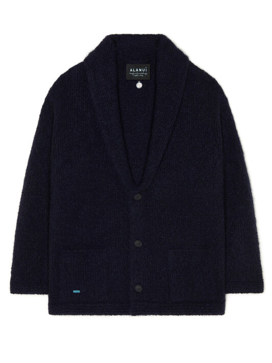 Alanui Alanui Finest Cardigan Midnight Blue LMHB037E25KNI001 Alanui Alanui Finest Cardigan Midnight Blue LMHB037E25KNI001