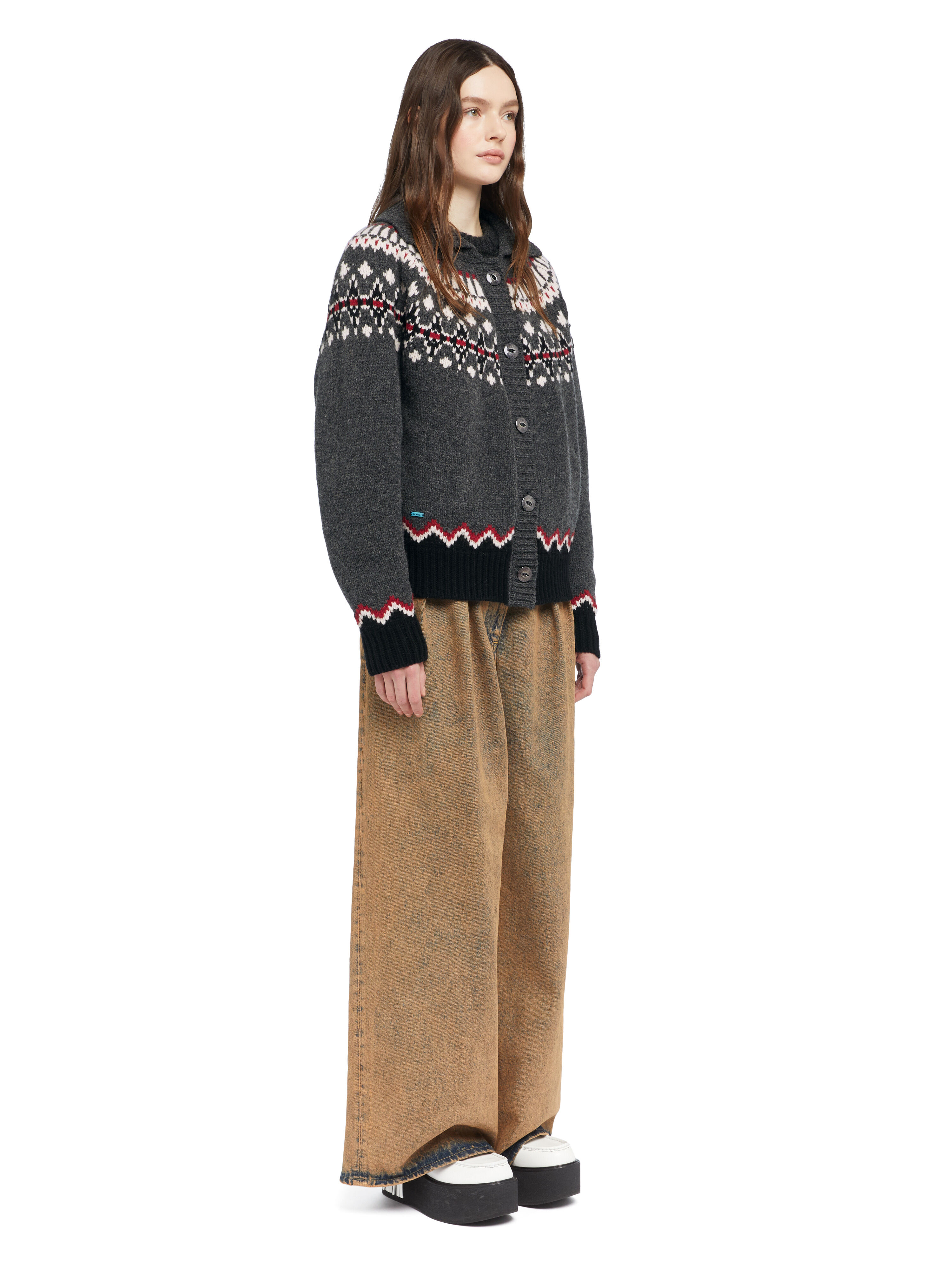 Alanui Sweet Winter Jacket Black Grey-Multicolor LWHQ01DE25KNI001