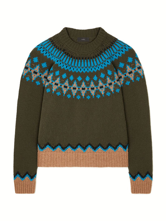 Alanui Sweet Winter Sweater Oliva-Multicolor LWHE061E25KNI001