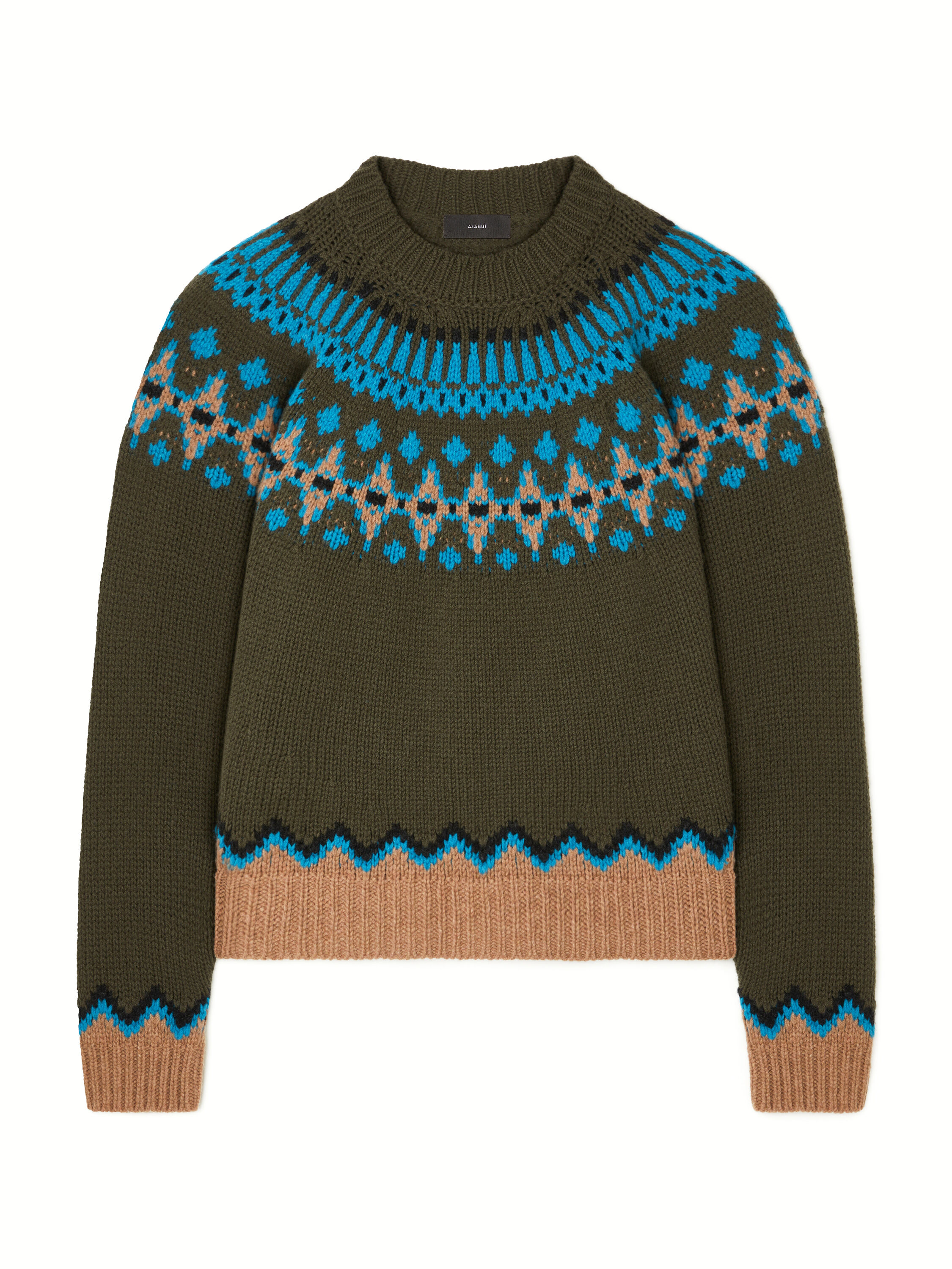 Alanui Sweet Winter Sweater Oliva-Multicolor LWHE061E25KNI001