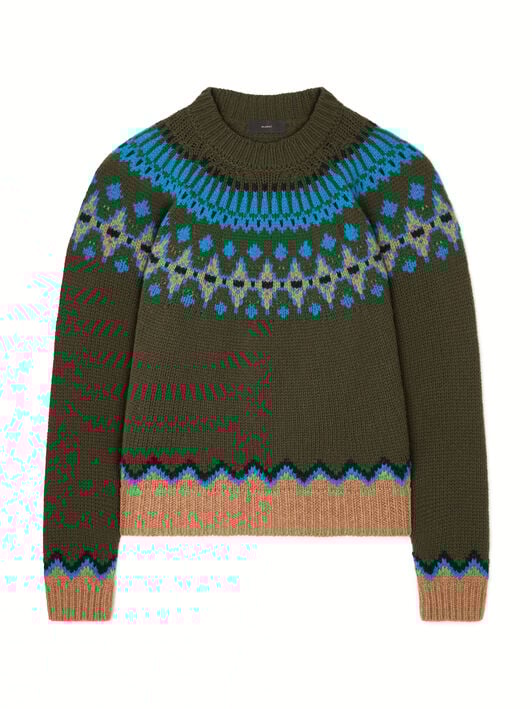 Alanui Sweet Winter Sweater Oliva-Multicolor LWHE061E25KNI001 Alanui Sweet Winter Sweater Oliva-Multicolor LWHE061E25KNI001