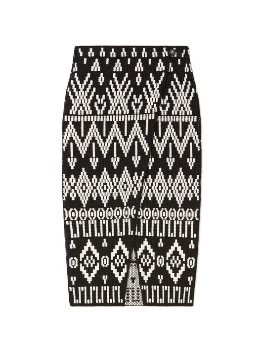 Alanui Jungle Beat Skirt Black-White LWHL02DR25KNI001