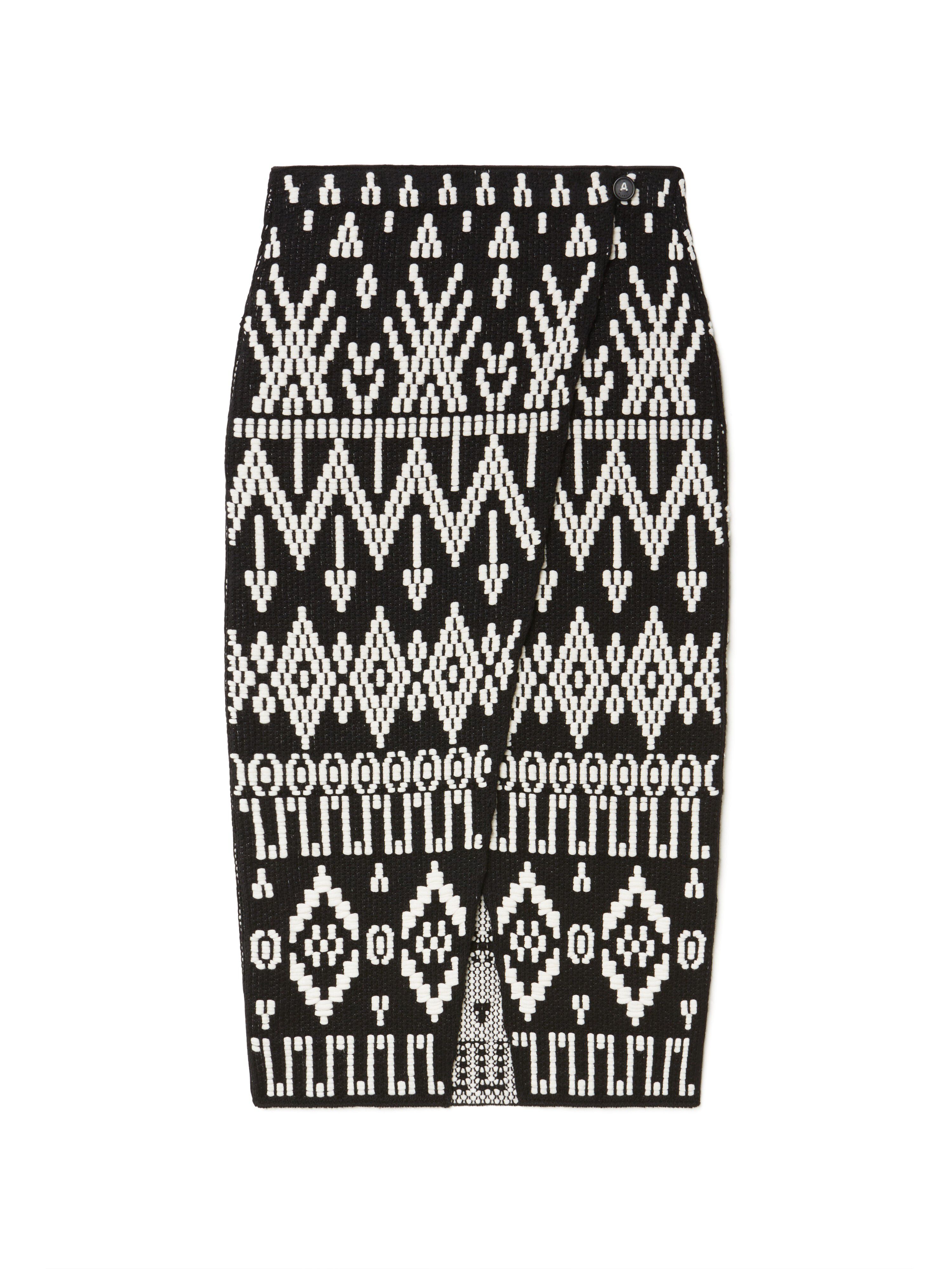 Alanui Jungle Beat Skirt Black-White LWHL02DR25KNI001