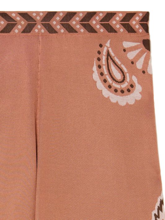 Alanui Wild Wonder Foulard Pants Terracotta-Peach LWHG016R25KNI002