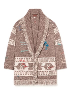 Alanui Written By The Ocean Cardigan Cocoa Delight-Multicolor LWHB064R26KNI022