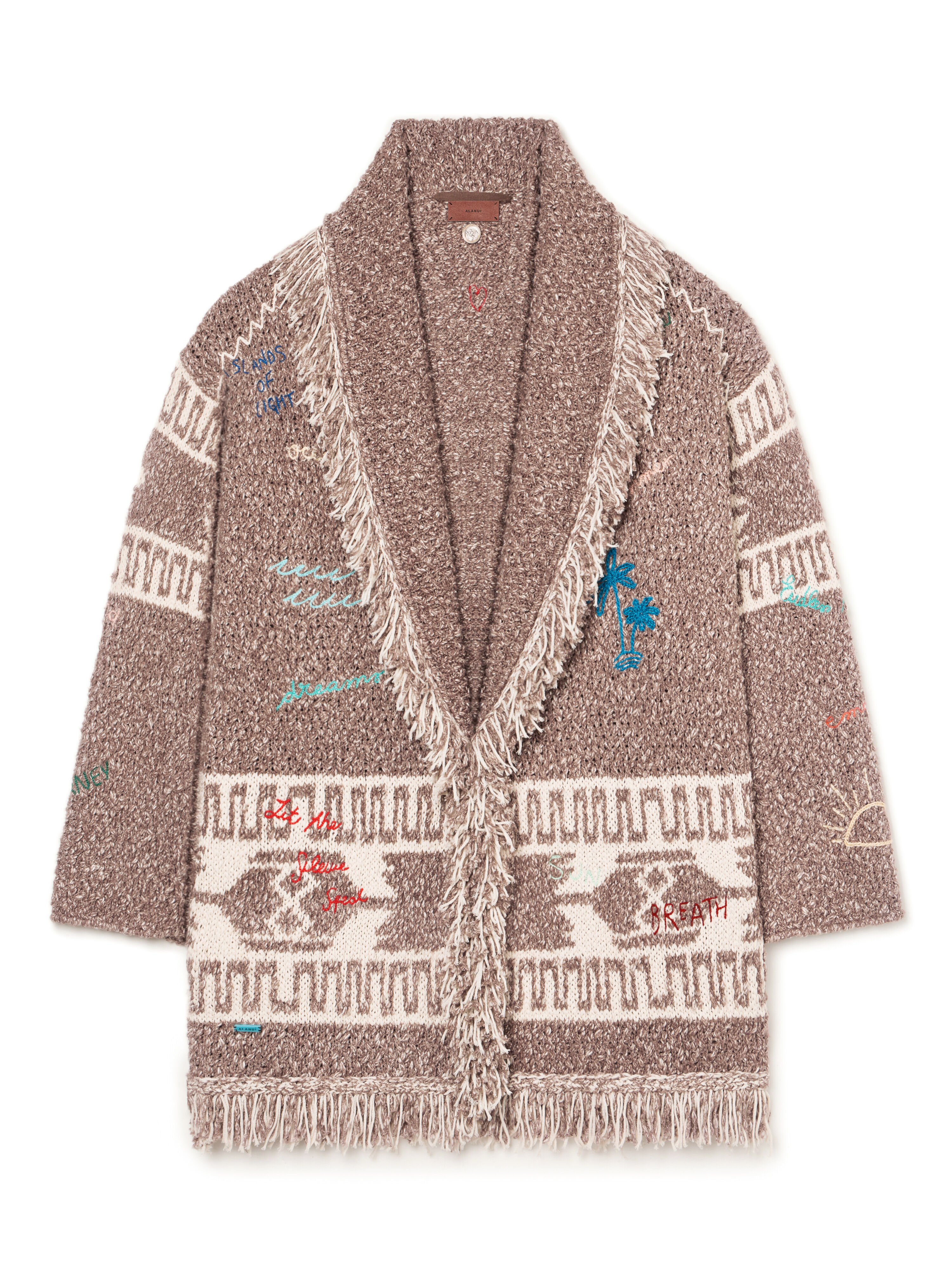 Alanui Written By The Ocean Cardigan Cocoa Delight-Multicolor LWHB064R26KNI022