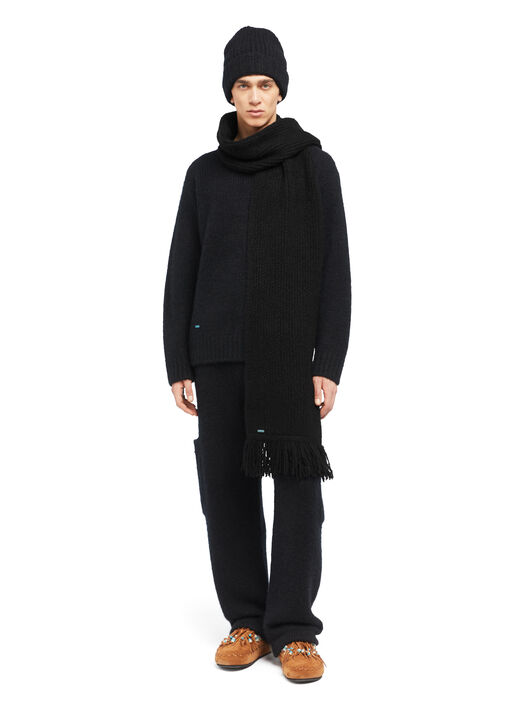 Alanui Alanui Finest Scarf Black LMMA005E25KNI001 Alanui Alanui Finest Scarf Black LMMA005E25KNI001