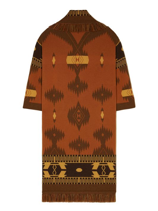 Alanui Icon Jacquard Coat Tamarind-Castagno LWHQ003E24KNI002