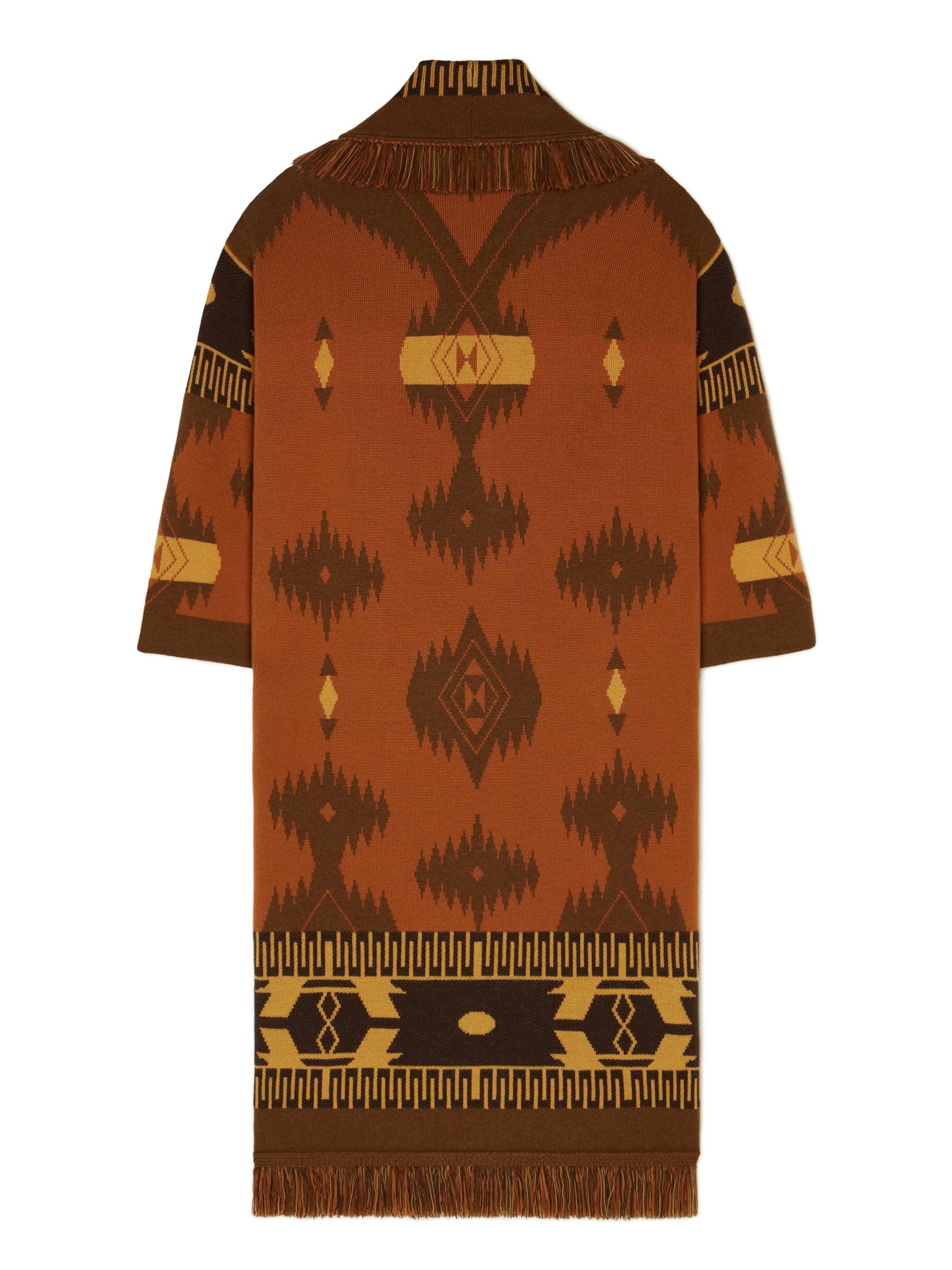 Alanui Icon Jacquard Coat Tamarind-Castagno LWHQ003E24KNI002