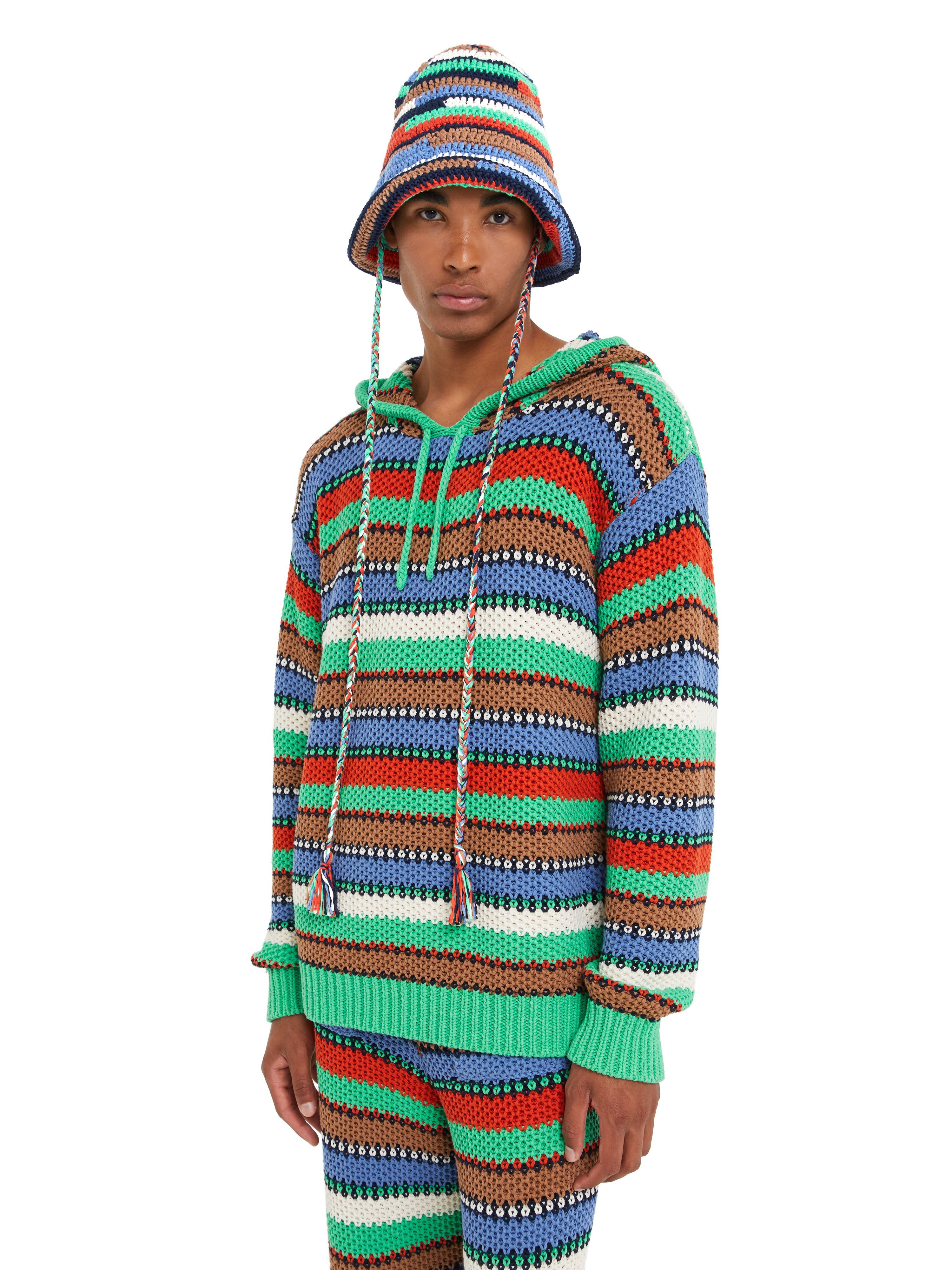 Alanui Sunny Stripes Bucket Hat Turquoise-Multicolor LMLA016R25KNI001