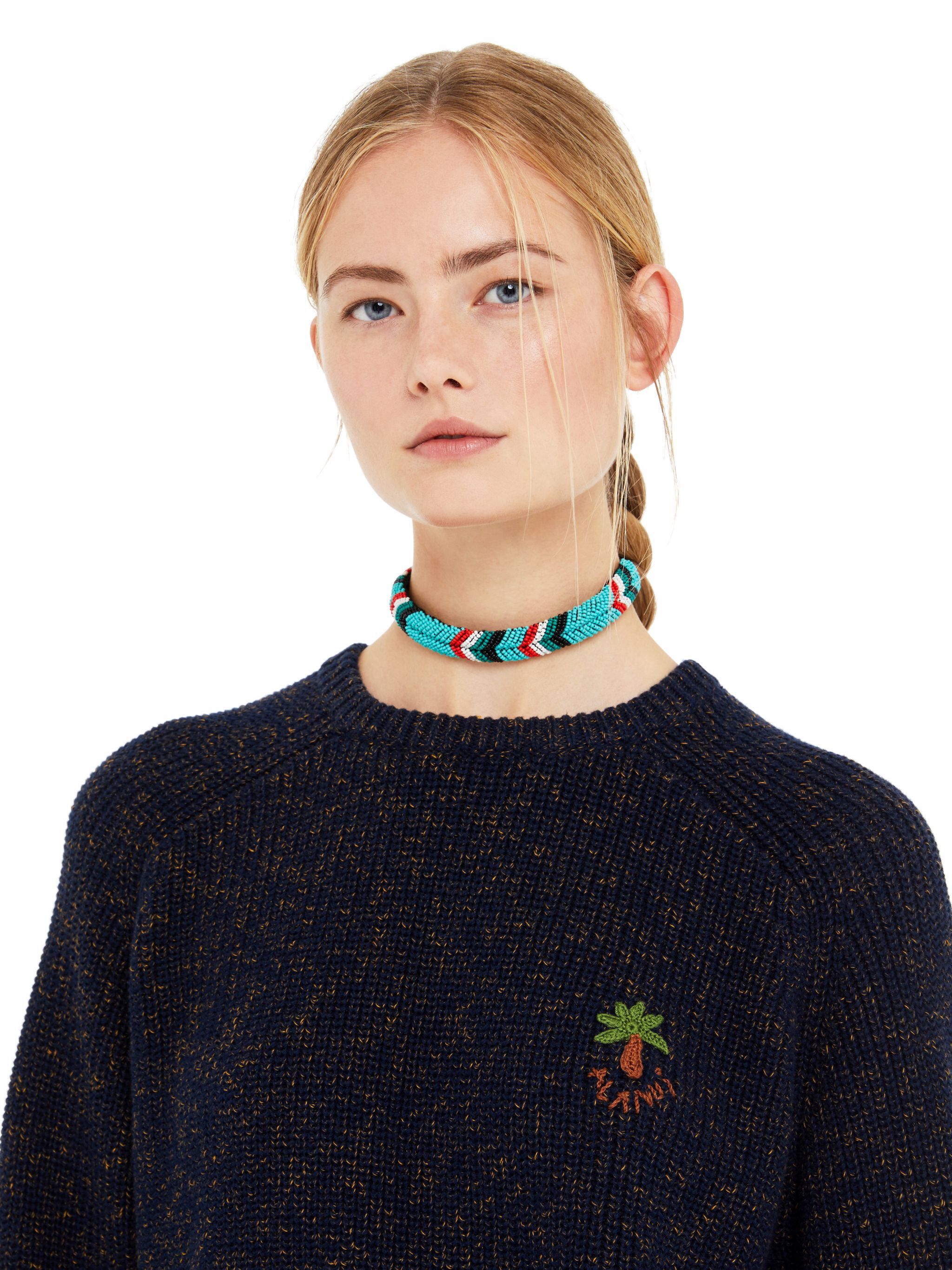 Alanui Memories Of The Savannah Choker Turquoise-Multicolor LWOB00BR25MAT001