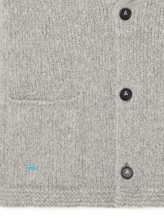 Alanui Alanui Finest Cardigan Coco Grey LMHB037E25KNI001 Alanui Alanui Finest Cardigan Coco Grey LMHB037E25KNI001