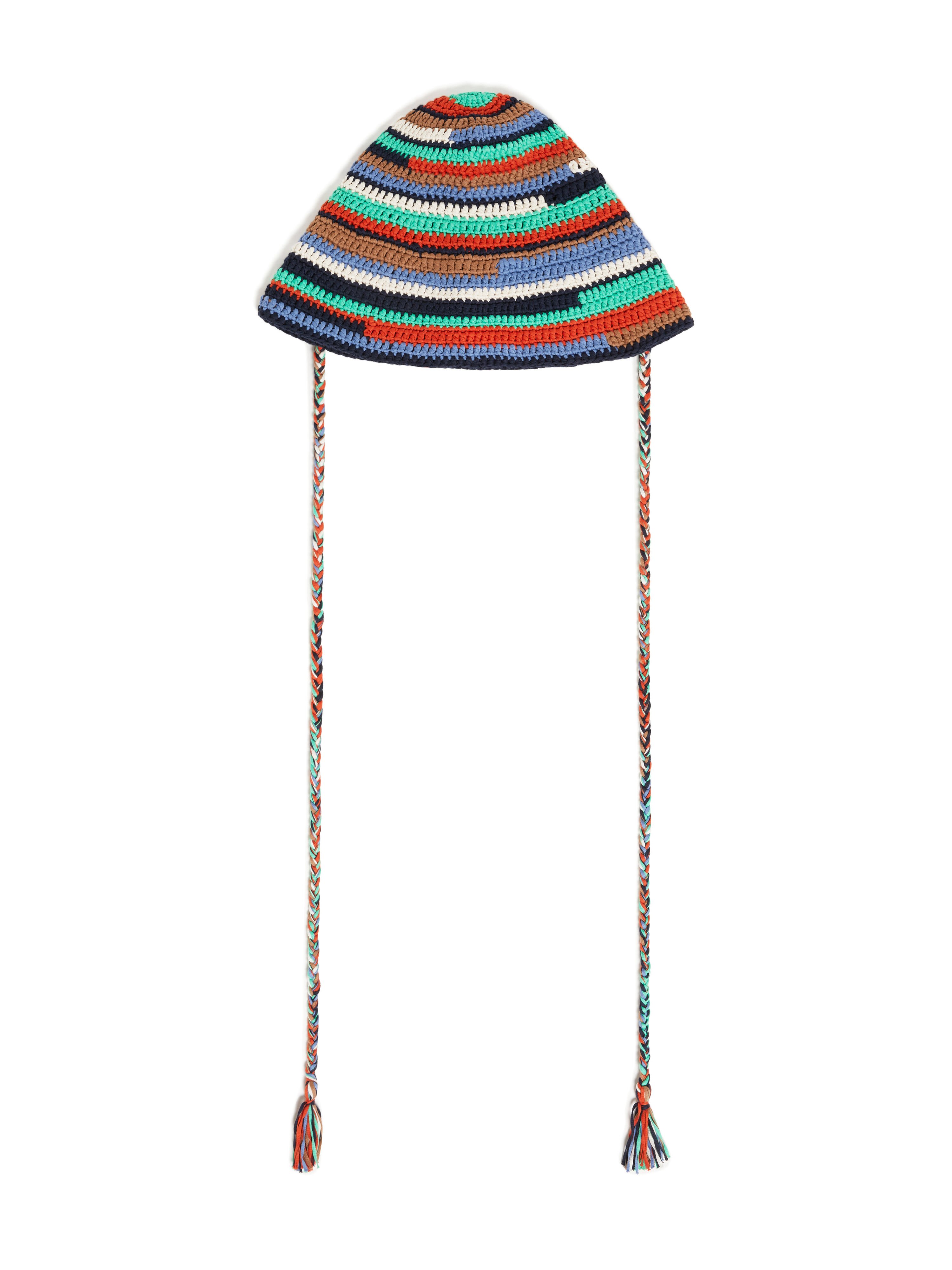 Alanui Sunny Stripes Bucket Hat Turquoise-Multicolor LMLA016R25KNI001