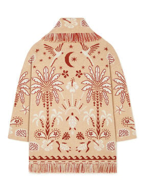 Alanui Echoes Of The Island Cardigan Pink Sand-Chalk