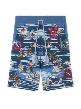 Alanui Tex-Hawaii Roundtrip Shorts Midnight-Multicolor LMHM004E25KNI003