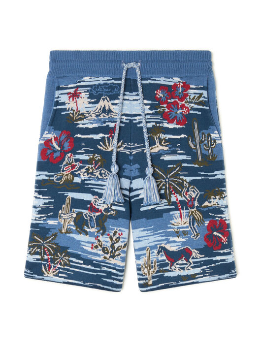 Alanui Tex-Hawaii Roundtrip Shorts Midnight-Multicolor LMHM004E25KNI003