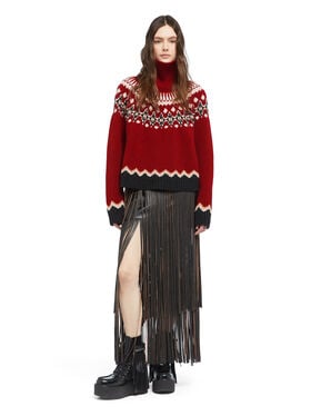 Alanui Sweet Winter Turtleneck Ruby-Multicolor LWHF001E25KNI001