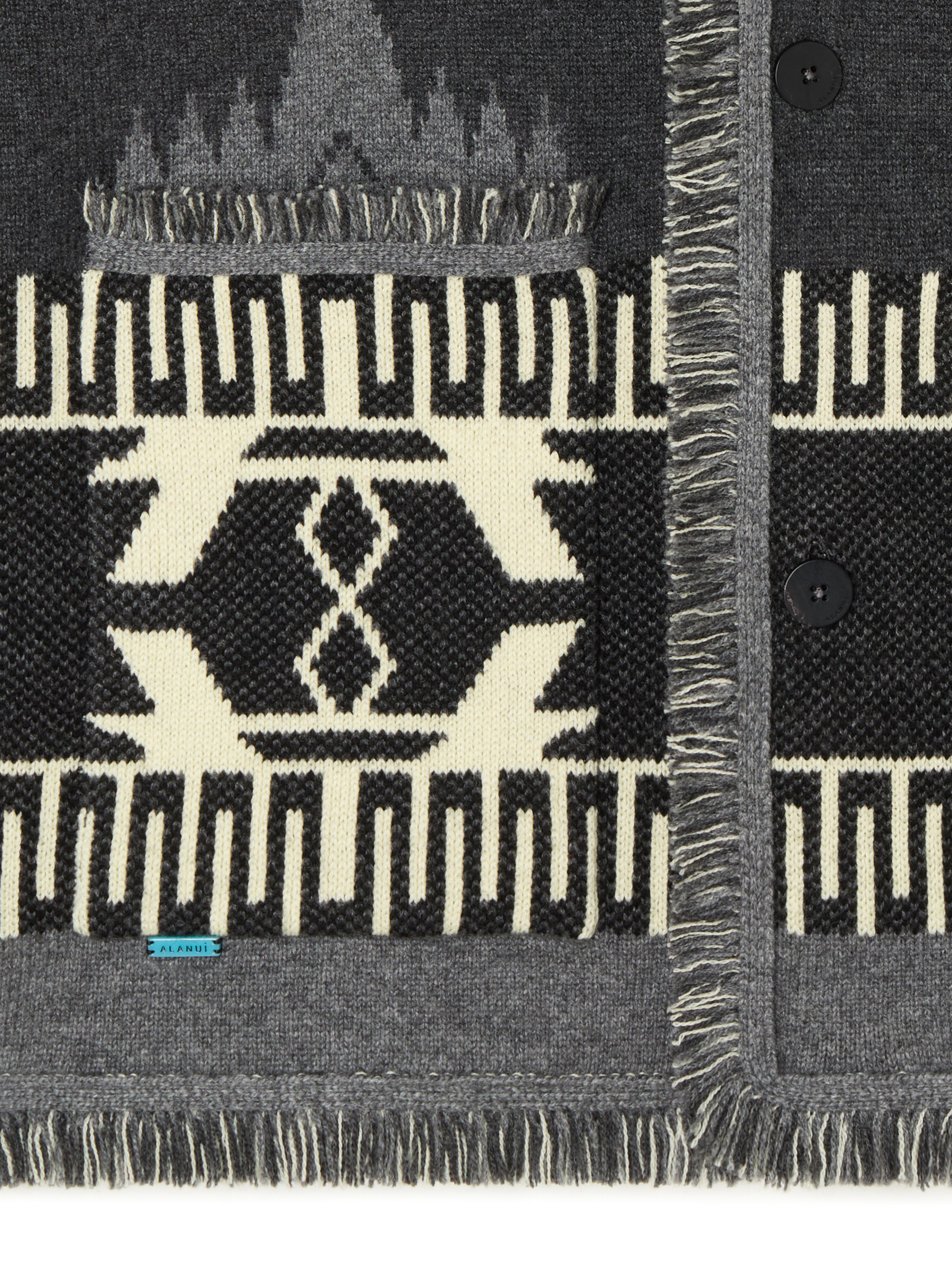 Alanui Icon Jacquard Cardigan Charcoal-Ardesia LMHB038E25KNI001