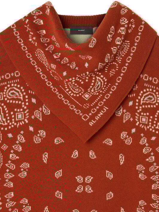Alanui Bandana Jacquard Sweater Harissa-New Sage LWHE075R26KNI001