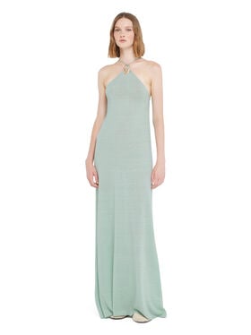 Alanui Mermaid Inside Halter Neck Dress Acquamarine