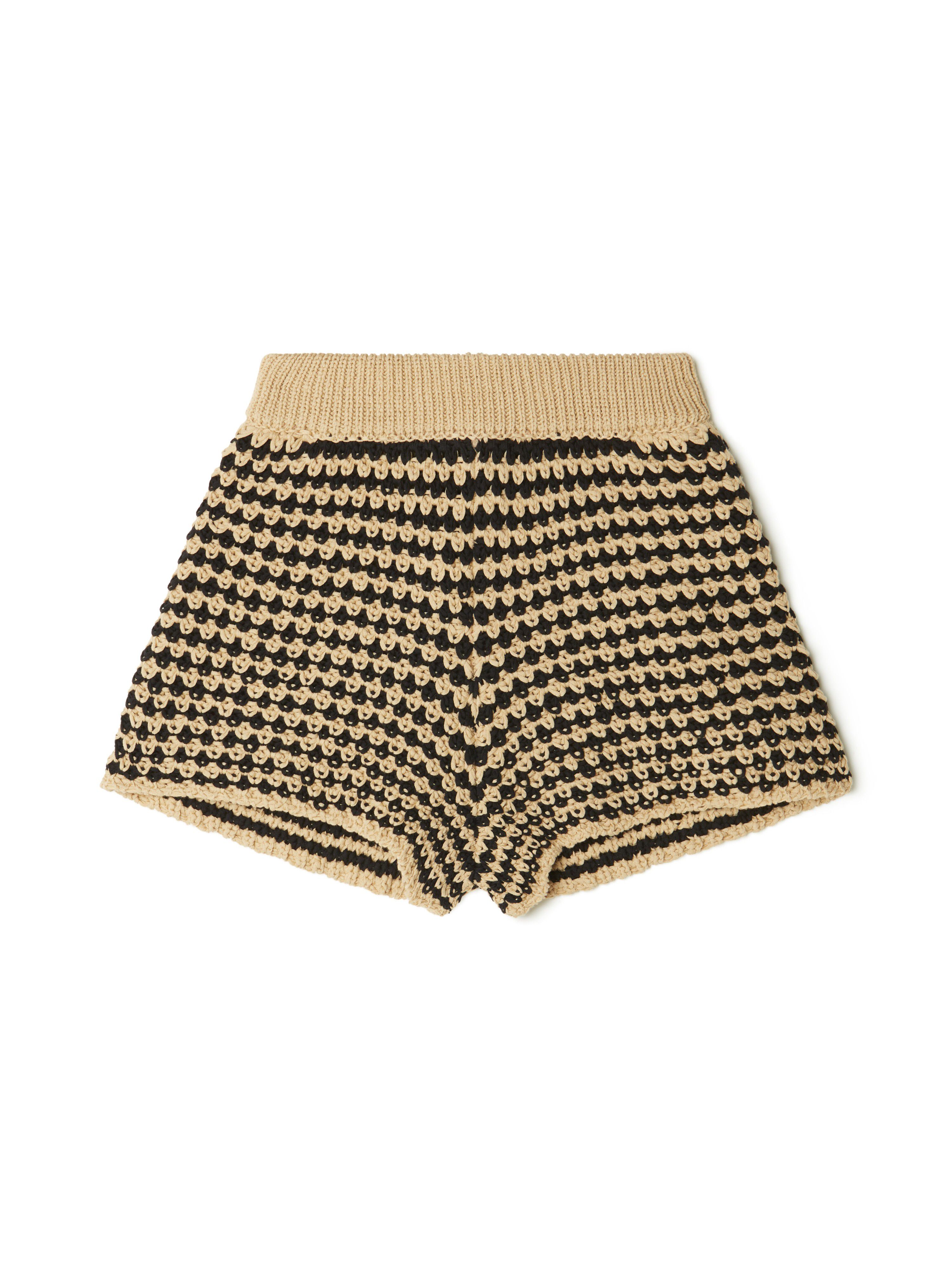 Alanui Tropical Shadow Shorts Sand-Black LWHM014R25KNI001