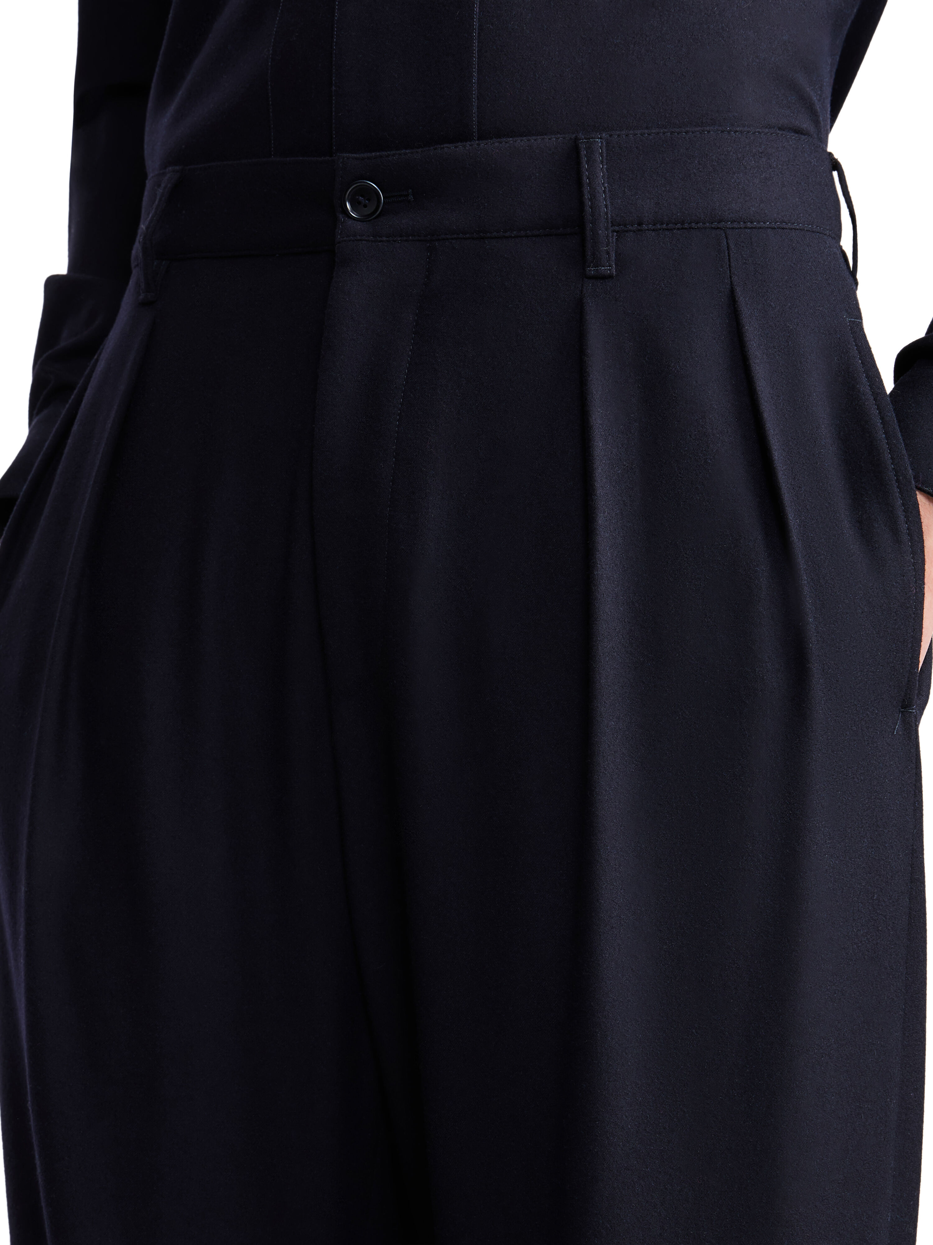 Alanui Giorgio Armani for Alanui Trousers Blue Navy Alanui Giorgio Armani for Alanui Trousers Blue Navy