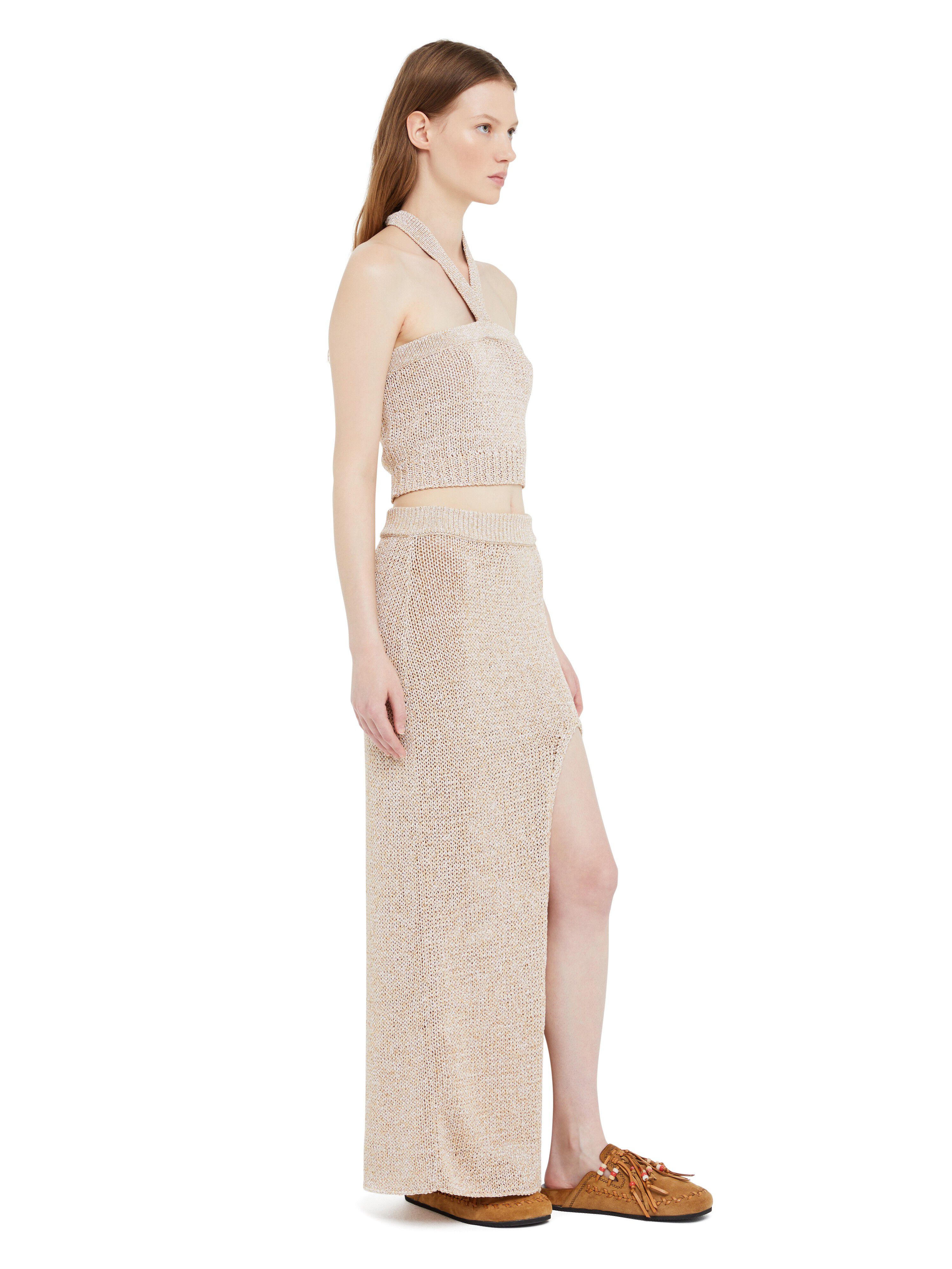 Alanui Shady Beach Top Almond LWHT00AR25KNI002