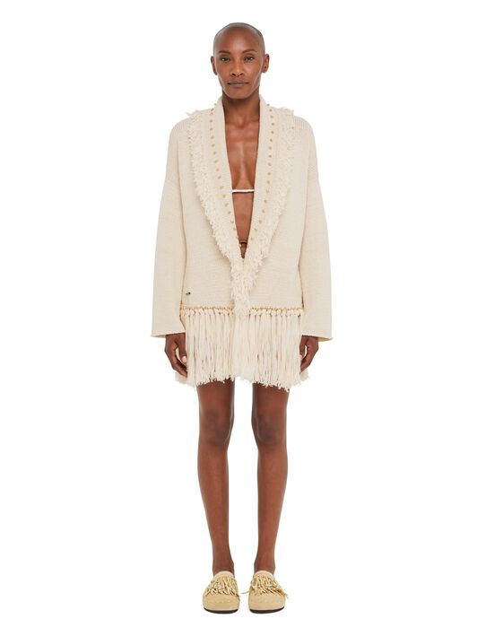 Alanui Cape Jasmine Cardigan Chalk LWHB064R25KNI00H