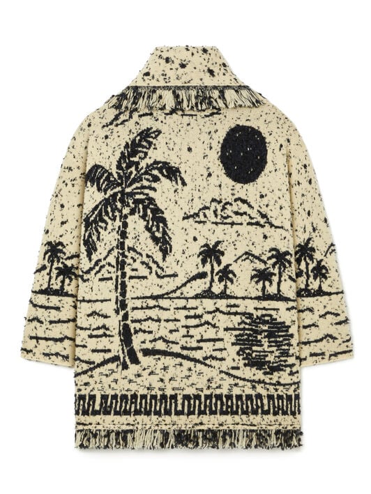 Alanui Ocean Whispers Cardigan Sunlight-Deep Blue LWHB064R26KNI007