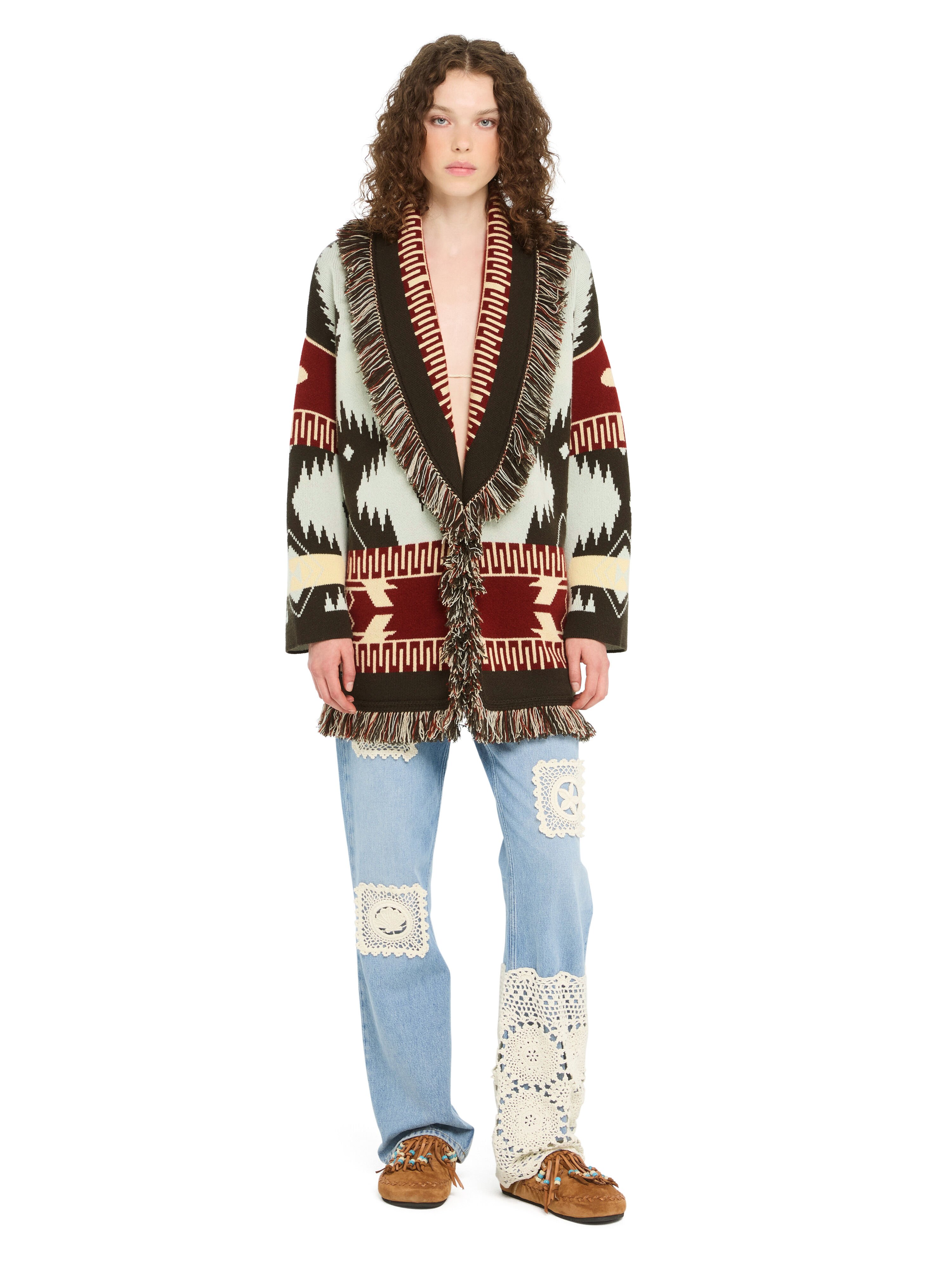 Ameri☆ UND HERRINGBONE JACQUARD CARDIGAN Ameri（アメリ）の「UND HERRINGBONE JACQUARD KNIT CARDIGAN
