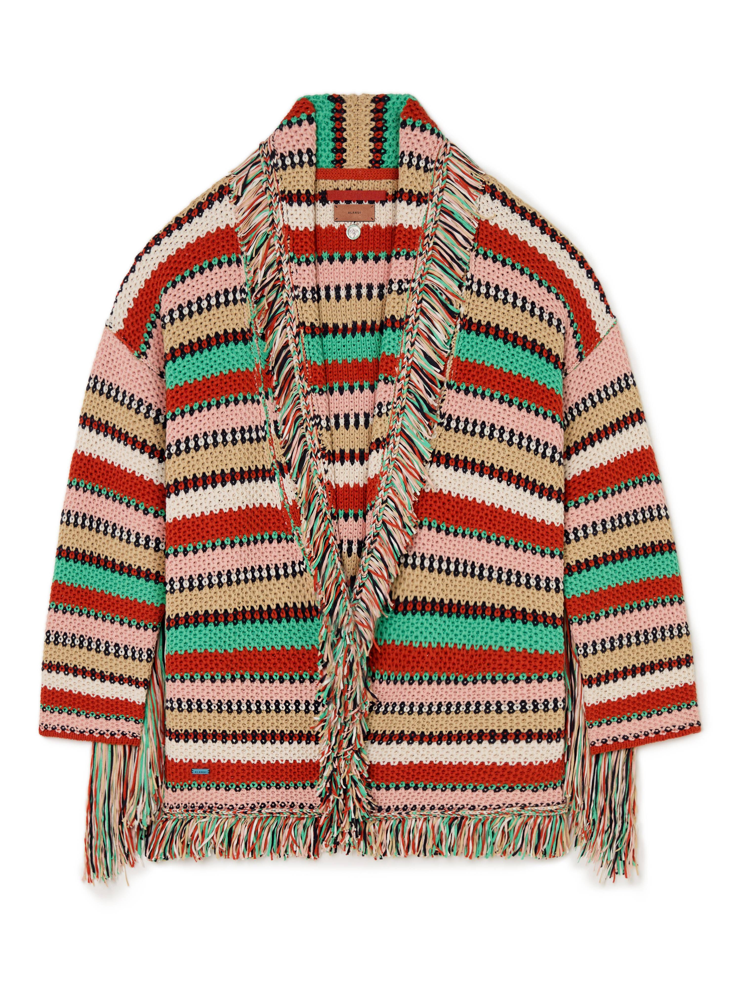 Alanui Sunny Stripes Cardigan Furnace-Multicolor LWHB064R25KNI00D