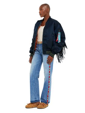 Alanui Alanui X Alpha Industries Bomber Replica Blue LWEH001R25FAB001