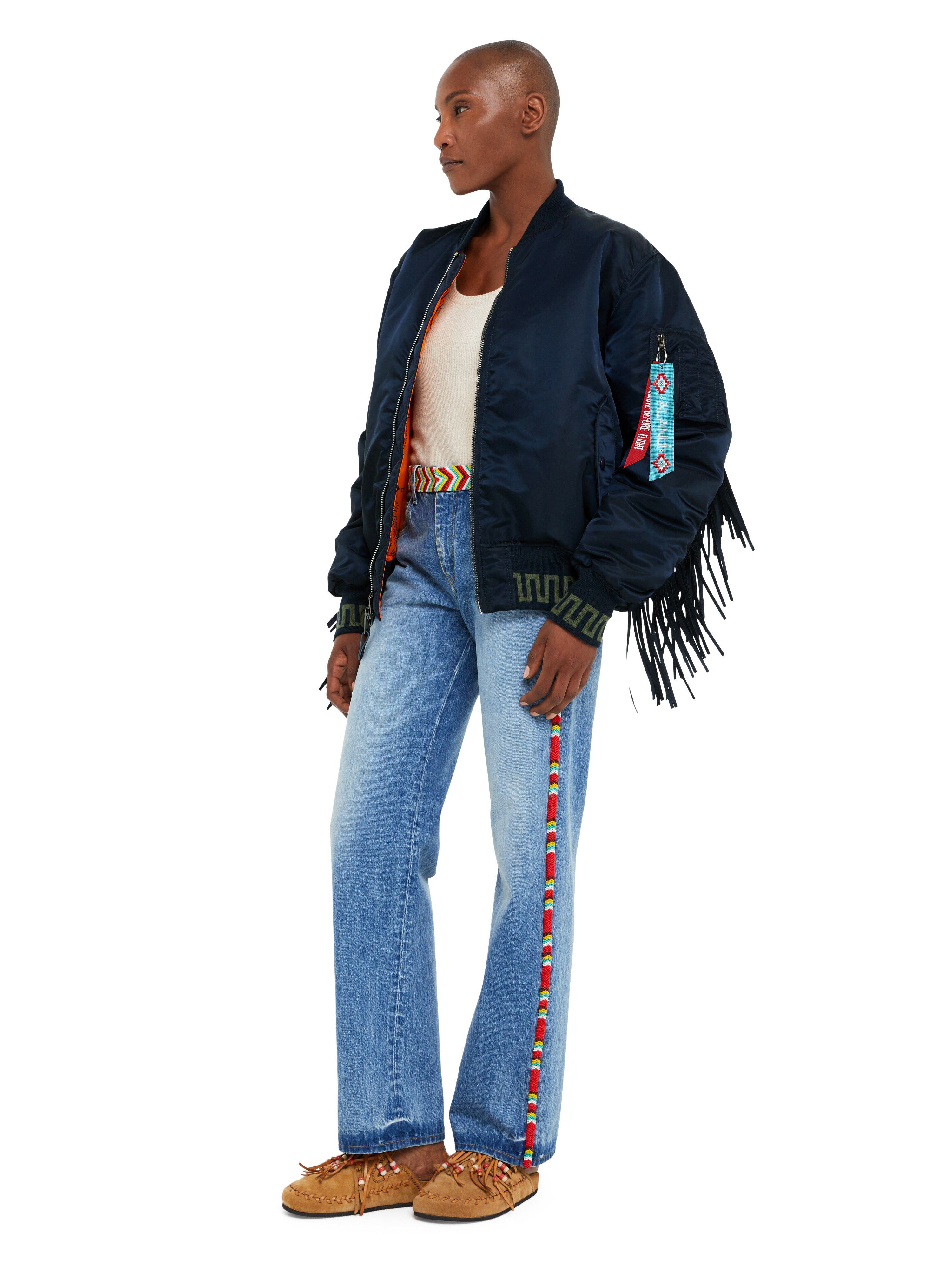 Alanui Alanui X Alpha Industries Bomber Replica Blue LWEH001R25FAB001