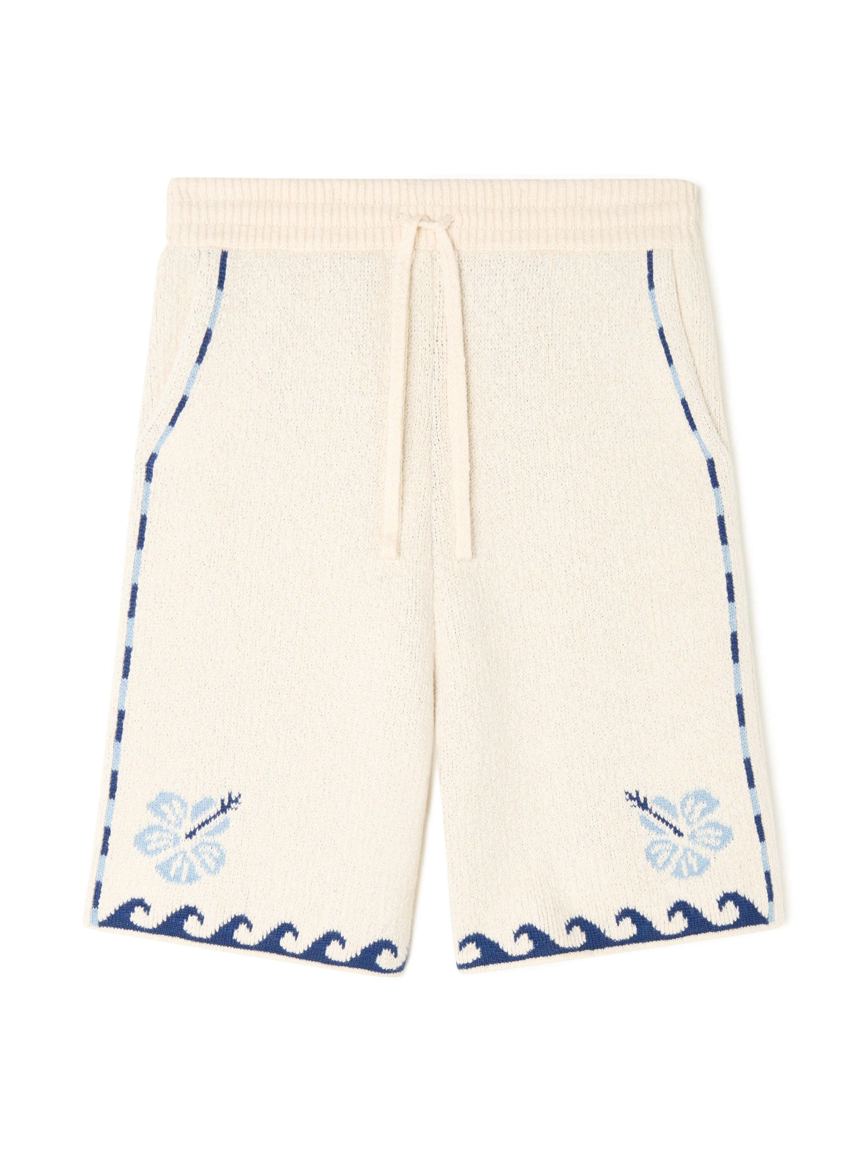 Alanui Echoes Of The Island Bermuda Chalk-Light Blue LMHM004R26KNI001 Alanui Echoes Of The Island Bermuda Chalk-Light Blue LMHM004R26KNI001