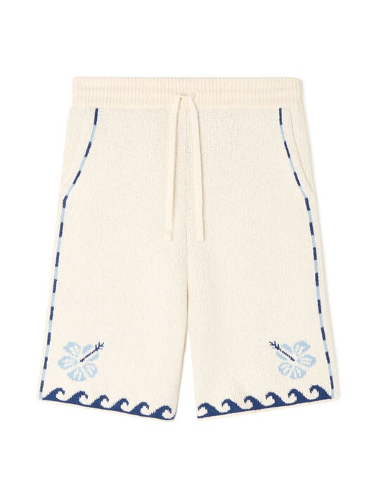 Alanui Echoes Of The Island Bermuda Chalk-Light Blue LMHM004R26KNI001 Alanui Echoes Of The Island Bermuda Chalk-Light Blue LMHM004R26KNI001