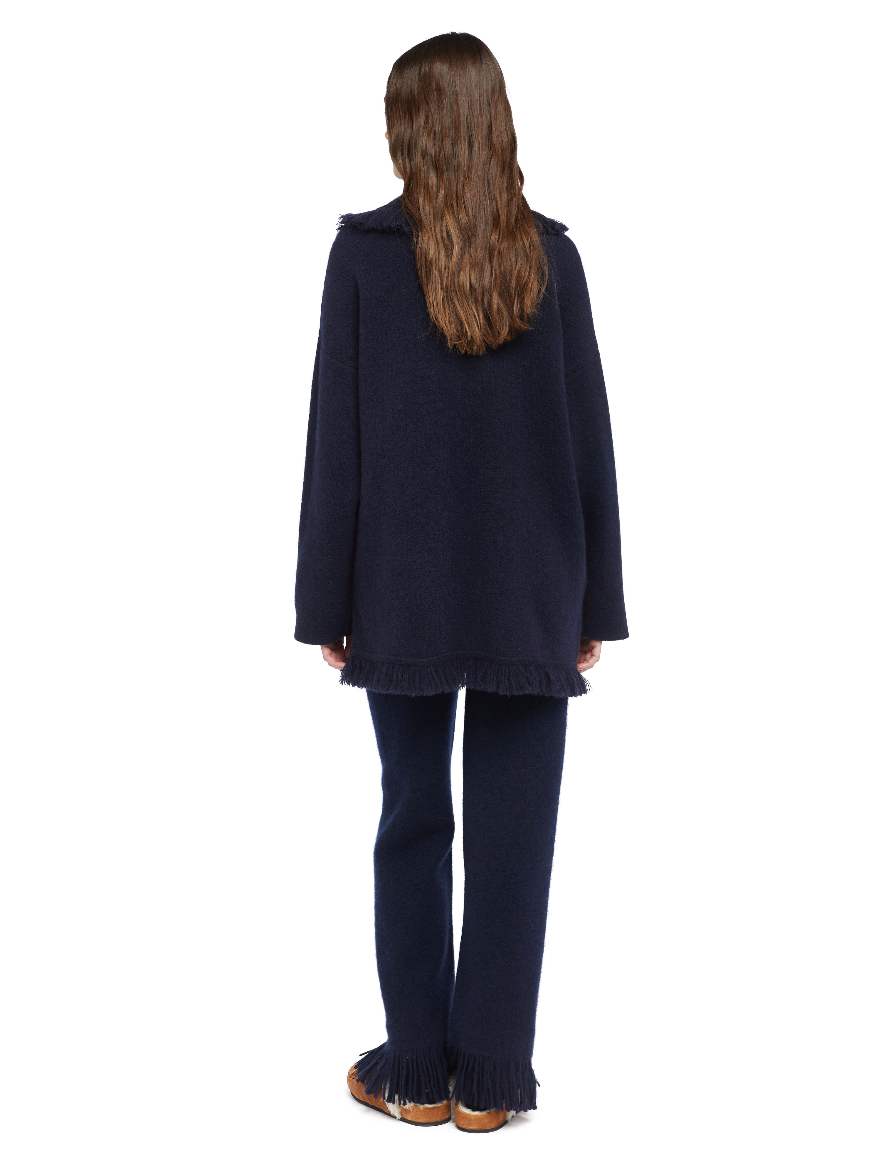 Alanui Alanui Finest Cardigan Midnight Blue LWHB064E25KNI00E