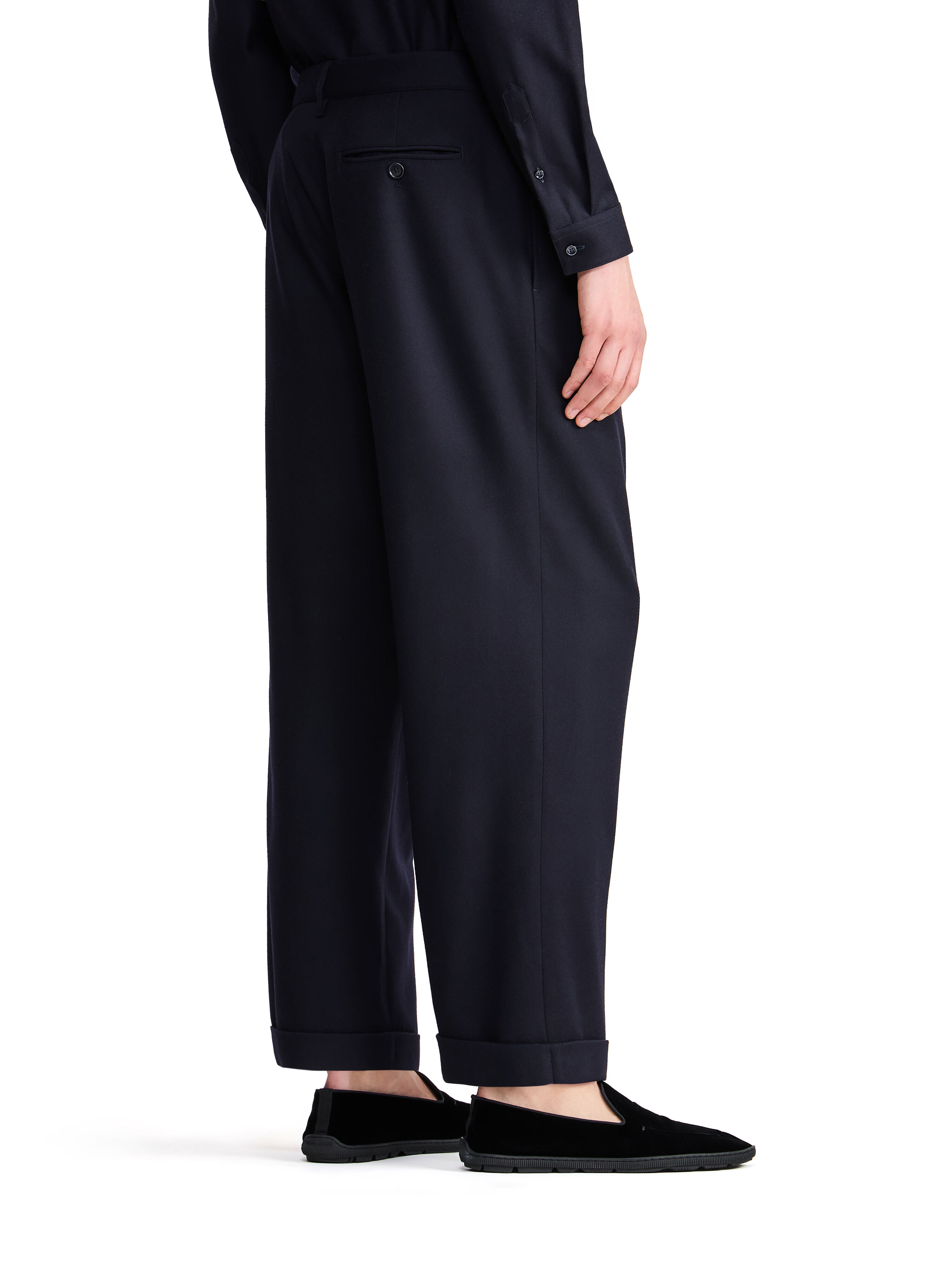 Alanui Giorgio Armani for Alanui Trousers Blue Navy Alanui Giorgio Armani for Alanui Trousers Blue Navy