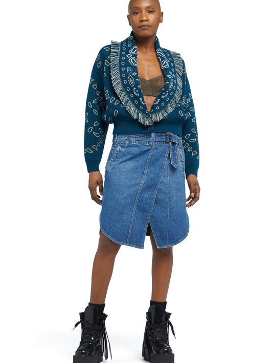 Alanui Bandana Jacquard Cardi-Bomber Arbour-Multicolor LWHB026E25KNI001