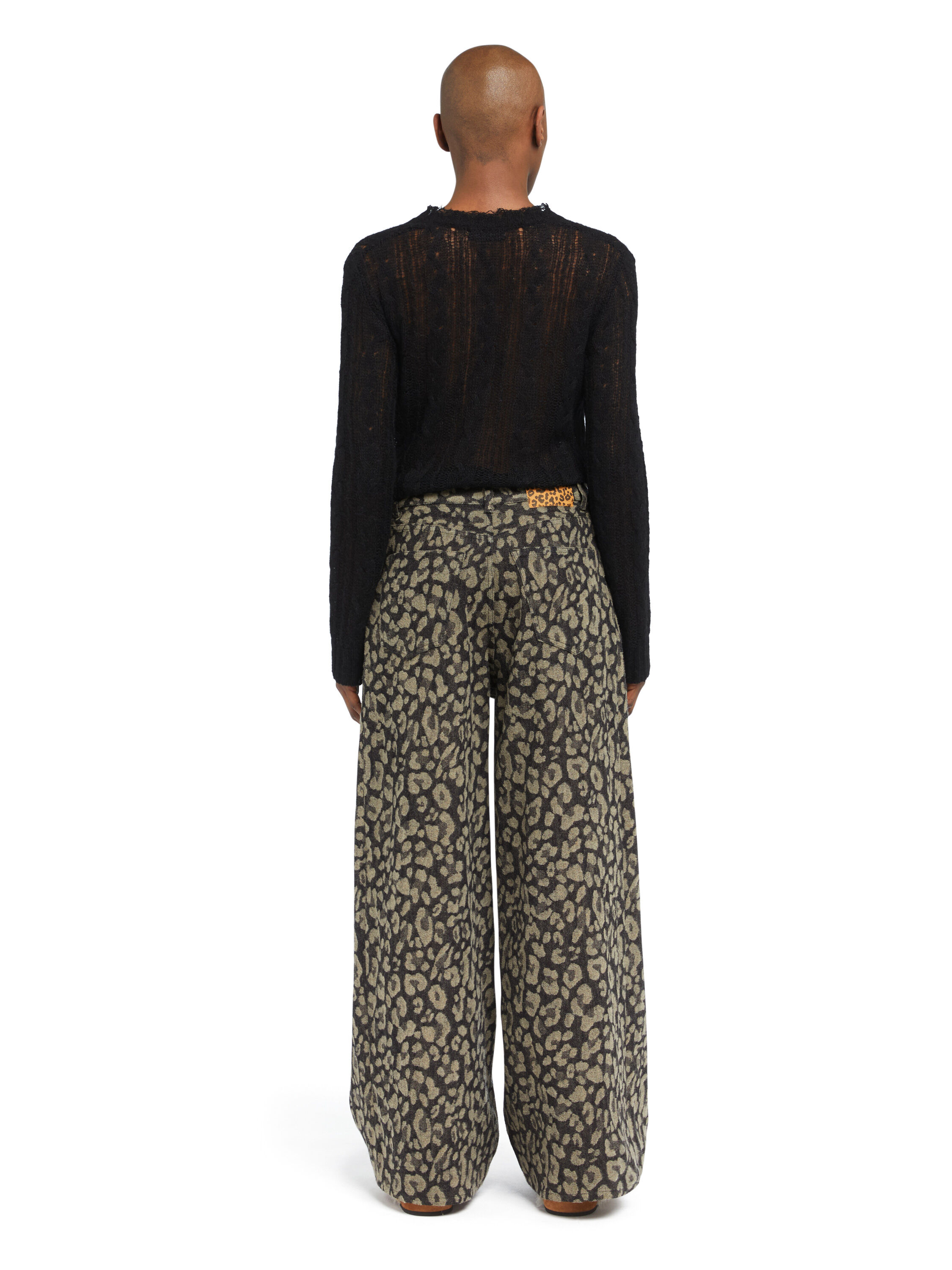 Alanui Seattle Jungle Wide Leg Denim Pants Ardesia-Dark Dust LWYB003E25DEN001