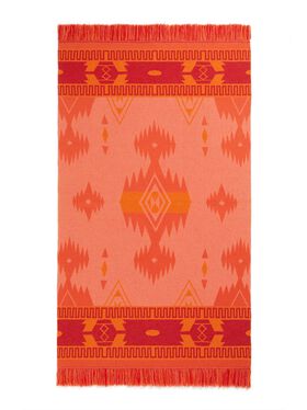 Alanui Icon Jacquard Blanket Linseed-Cognac LWRO002R25KNI001